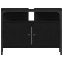Conjunto de muebles de baño de 3 piezas en roble negro de madera elaborada von , Badezimmermöbel - Ref: Foro24-3334356, Preis...