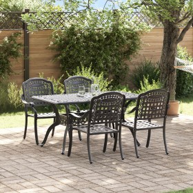 Juego de 3 Negro Aluminio Fundido Mediana de , Sillas de jardín - Ref: Foro24-3334645, Precio: 880,09 €, Descuento: %