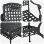 Juego de 3 Negro Aluminio Fundido Mediana von , Gartenstühle - Ref: Foro24-3334645, Preis: 880,09 €, Rabatt: %