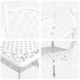 Juego de 3 Blanco Aluminio Fundido 150x90x72 cm Duradero von , Gartenstühle - Ref: Foro24-3334654, Preis: 930,28 €, Rabatt: %