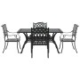 Set de 3 Negro Aluminio fundido Mediano Diseño Elegante de , Sillas de jardín - Ref: Foro24-3334653, Precio: 935,40 €