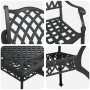 Set de 3 Negro Aluminio fundido Mediano Diseño Elegante de , Sillas de jardín - Ref: Foro24-3334653, Precio: 913,33 €, Descue...