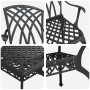 Set de 3 Negro Aluminio Fundido 150x90x72 cm Duradero von , Gartenstühle - Ref: Foro24-3334677, Preis: 779,65 €, Rabatt: %