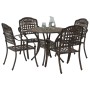 Juego de Comedor para Jardín de 5 Piezas de en Aluminio Fundido Bronce von , Gartenstühle - Ref: Foro24-3334684, Preis: 621,3...