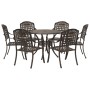 Juego de comedor de jardín de 7 piezas de en aluminio fundido bronce von , Gartenstühle - Ref: Foro24-3334688, Preis: 824,88 ...