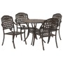 Juego de Comedor para Jardín de 5 Piezas de en Aluminio Fundido Bronce von , Gartenstühle - Ref: Foro24-3334684, Preis: 621,3...