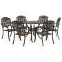 Juego de comedor de jardín de 7 piezas de en aluminio fundido bronce von , Gartenstühle - Ref: Foro24-3334688, Preis: 824,88 ...
