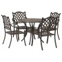 Conjunto de Comedor de Jardín de 5 Piezas de Bronce de Aluminio Fundido von , Gartenstühle - Ref: Foro24-3334692, Preis: 656,...