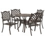 Conjunto de Comedor de Jardín de 5 Piezas de Bronce de Aluminio Fundido von , Gartenstühle - Ref: Foro24-3334692, Preis: 656,...
