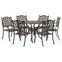 Set de Comedor de Jardín de 7 Piezas de en Aluminio Fundido Color Bronce von , Gartenstühle - Ref: Foro24-3334696, Preis: 870...