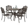 Set de Comedor de Jardín de 5 Piezas de en Aluminio Fundido Bronce de , Sillas de jardín - Ref: Foro24-3334700, Precio: 669,1...