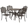 Set de Comedor de Jardín de 5 Piezas de en Aluminio Fundido Bronce de , Sillas de jardín - Ref: Foro24-3334700, Precio: 669,1...