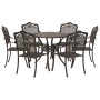 Conjunto de Comedor de Jardín de 7 Piezas de en Aluminio Fundido Bronce de , Sillas de jardín - Ref: Foro24-3334704, Precio: ...
