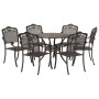Conjunto de Comedor de Jardín de 7 Piezas de en Aluminio Fundido Bronce de , Sillas de jardín - Ref: Foro24-3334704, Precio: ...