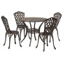 Conjunto de Comedor de Jardín de 5 Piezas - Bronce Aluminio Fundido de , Sillas de jardín - Ref: Foro24-3334708, Precio: 451,...