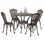Conjunto de Comedor de Jardín de 5 Piezas - Bronce Aluminio Fundido de , Sillas de jardín - Ref: Foro24-3334708, Precio: 451,...