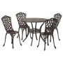 Conjunto de Comedor de Jardín de 5 Piezas - Bronce Aluminio Fundido de , Sillas de jardín - Ref: Foro24-3334708, Precio: 451,...