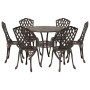 Conjunto de Comedor de Jardín de 7 Piezas de en Aluminio Fundido Bronce von , Gartenstühle - Ref: Foro24-3334712, Preis: 566,...