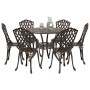 Conjunto de Comedor de Jardín de 7 Piezas de en Aluminio Fundido Bronce von , Gartenstühle - Ref: Foro24-3334712, Preis: 566,...