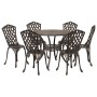 Conjunto de Comedor de Jardín de 7 Piezas de en Aluminio Fundido Bronce von , Gartenstühle - Ref: Foro24-3334712, Preis: 566,...