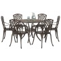 Juego de Comedor de Jardín de 7 Piezas en Aluminio Fundido Bronce von , Gartenstühle - Ref: Foro24-3334720, Preis: 686,66 €, ...