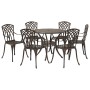 Juego de Comedor de Jardín de 7 Piezas en Aluminio Fundido Bronce von , Gartenstühle - Ref: Foro24-3334720, Preis: 686,66 €, ...