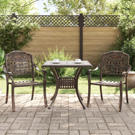 Conjunto de Bistro de Jardín de 3 Piezas de Aluminio Fundido Bronce de , Sillas de jardín - Ref: Foro24-3334724, Precio: 401,...