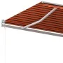 Manual retractable awning with orange and brown poles 6x3 m by vidaXL, Awnings - Ref: Foro24-3070000, Price: 653,68 €, Discou...