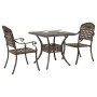 Conjunto de Bistro de Jardín de 3 Piezas de Aluminio Fundido Bronce de , Sillas de jardín - Ref: Foro24-3334724, Precio: 401,...