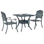Conjunto de Bistro de Jardín de 3 Piezas Verde de Aluminio Fundido de , Sillas de jardín - Ref: Foro24-3334727, Precio: 416,6...