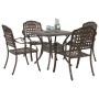 Set de bistró de jardín de 5 piezas de aluminio fundido von , Gartenstühle - Ref: Foro24-3334728, Preis: 608,62 €, Rabatt: %