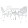 Juego de Comedor de Jardín de 5 Piezas de Aluminio Fundido Blanco von , Gartenstühle - Ref: Foro24-3334730, Preis: 654,59 €, ...