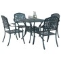 Conjunto de Comedor Exterior Set de 5 Verde Aluminio de , Sillas de jardín - Ref: Foro24-3334731, Precio: 619,48 €, Descuento: %