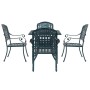 Conjunto de Comedor Exterior Set de 5 Verde Aluminio de , Sillas de jardín - Ref: Foro24-3334731, Precio: 619,48 €, Descuento: %