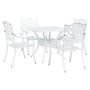 Conjunto de Comedor Exterior Conjunto de 5 Blanco Aluminio Fundido von , Gartenstühle - Ref: Foro24-3334738, Preis: 667,18 €,...