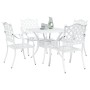Conjunto de Comedor Exterior Conjunto de 5 Blanco Aluminio Fundido von , Gartenstühle - Ref: Foro24-3334738, Preis: 667,18 €,...