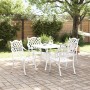 Conjunto de Comedor Exterior Conjunto de 5 Blanco Aluminio Fundido von , Gartenstühle - Ref: Foro24-3334738, Preis: 667,18 €,...
