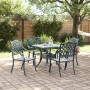 Conjunto de Comedor de Jardín de 5 Piezas en Verde de Aluminio Fundido de , Sillas de jardín - Ref: Foro24-3334739, Precio: 6...