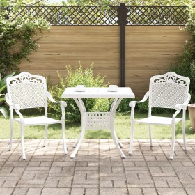 Conjunto de Bistro de Jardín de 3 Piezas Blanco de Aluminio Fondido von , Gartenstühle - Ref: Foro24-3334742, Preis: 443,89 €...