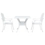 Conjunto de Bistro de Jardín de 3 Piezas Blanco de Aluminio Fondido von , Gartenstühle - Ref: Foro24-3334742, Preis: 443,89 €...