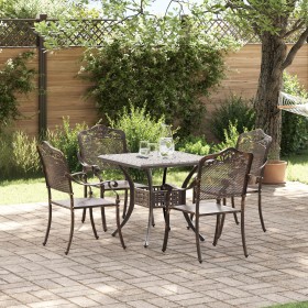 Juego de Comedor para Jardín de 5 Piezas de Aluminio Fundido de , Sillas de jardín - Ref: Foro24-3334744, Precio: 667,18 €, D...