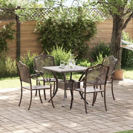 Juego de Comedor para Jardín de 5 Piezas de Aluminio Fundido de , Sillas de jardín - Ref: Foro24-3334744, Precio: 667,18 €, D...