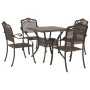 Juego de Comedor para Jardín de 5 Piezas de Aluminio Fundido de , Sillas de jardín - Ref: Foro24-3334744, Precio: 667,18 €, D...