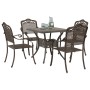 Juego de Comedor para Jardín de 5 Piezas de Aluminio Fundido de , Sillas de jardín - Ref: Foro24-3334744, Precio: 667,18 €, D...