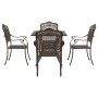 Juego de Comedor para Jardín de 5 Piezas de Aluminio Fundido de , Sillas de jardín - Ref: Foro24-3334744, Precio: 667,18 €, D...
