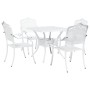 Juego de Comedor de Jardín de 5 Piezas en Aluminio Fundido Blanco von , Gartenstühle - Ref: Foro24-3334746, Preis: 672,51 €, ...