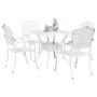 Juego de Comedor de Jardín de 5 Piezas en Aluminio Fundido Blanco von , Gartenstühle - Ref: Foro24-3334746, Preis: 672,51 €, ...