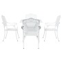 Juego de Comedor de Jardín de 5 Piezas en Aluminio Fundido Blanco von , Gartenstühle - Ref: Foro24-3334746, Preis: 672,51 €, ...