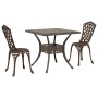 Juego de Bistro de Jardín de 3 Piezas de Aluminio Fundido Color Bronce by , Garden chairs - Ref: Foro24-3334748, Price: 318,5...