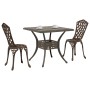 Juego de Bistro de Jardín de 3 Piezas de Aluminio Fundido Color Bronce by , Garden chairs - Ref: Foro24-3334748, Price: 318,5...